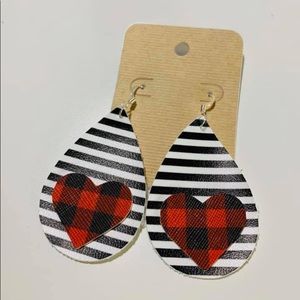 Heart Striped Earrings